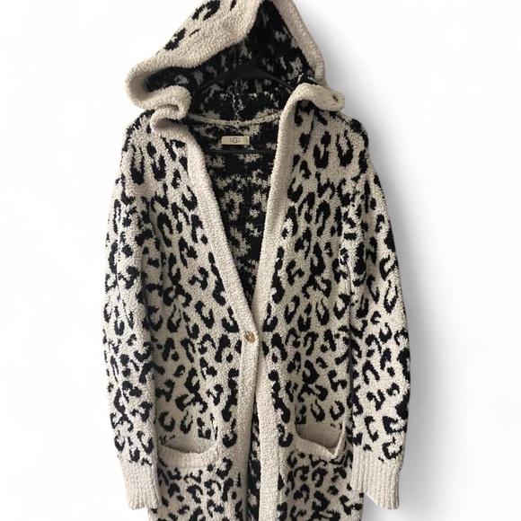 UGG Judith Knit Cardigan Snow Leopard - Picture 3 of 5